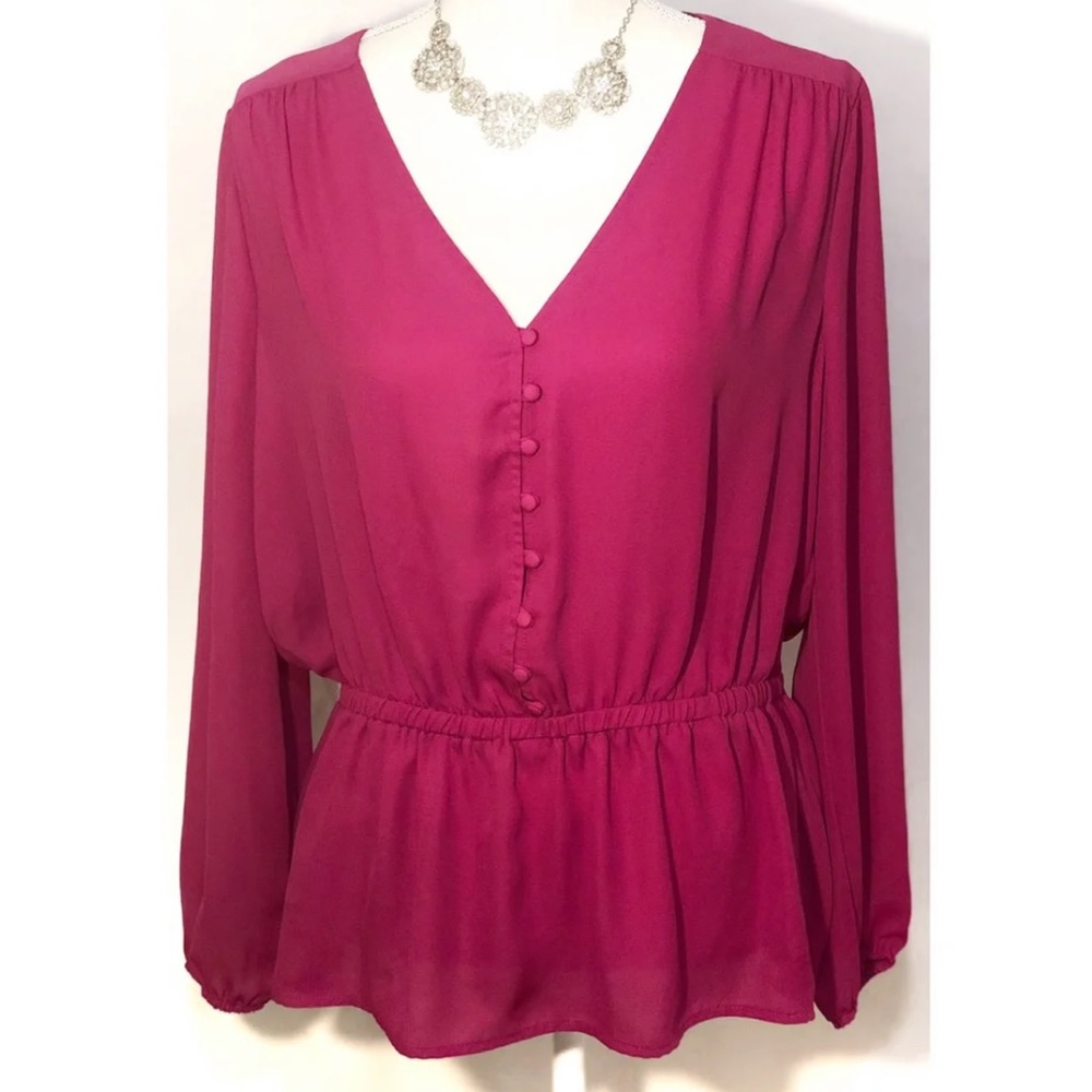 Worthington Pink Sheer Blouse